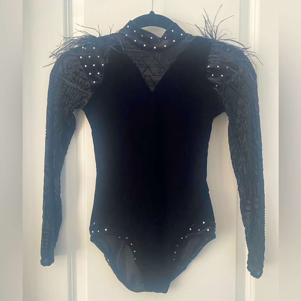 Black velvet dance costume